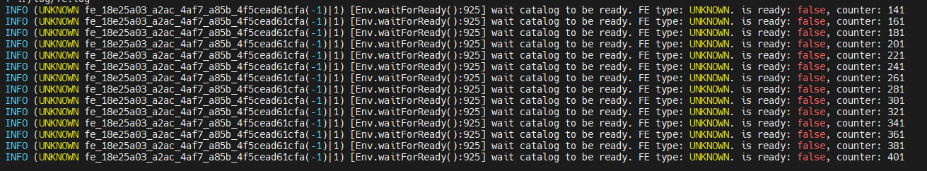 doris2.0启动报错：wait catalog to be ready. FE type: UNKNOWN. is ready: false, counter: 