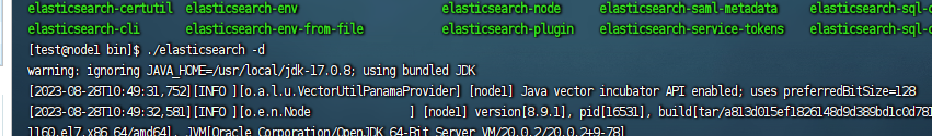 Elasticsearch启动的时候提示：ignoring JAVA_HOME=/usr/local/jdk-17.0.8; using bundled JDK